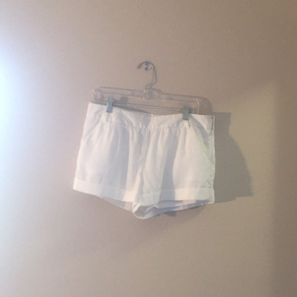 White Express shorts